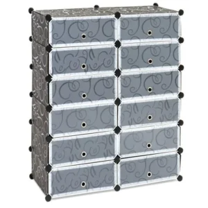 Best Choice Products 12 Cube Shoe Storage Cabinet Organizer DIY Shoe Rack