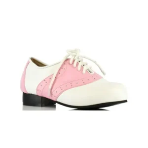 Childrens Pink And White Saddle Shoe