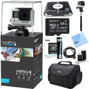 GoPro HERO 4 Black - 4K Action Camera Ready For Adventure Kit