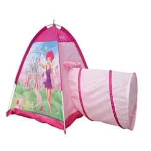 Fairy Adventure Castle 2pc Princess Playhouse Pink Tunnel Dome Girl Play Tent