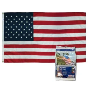 Betsy Flags 3x5 ft. American Flag Nylon Sewn Embroidered and Grommets