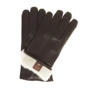 fratelli orsini everyday men's our bestselling italian rabbit fur gloves size s color brown