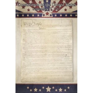 1776 Us Constitution Original Document Poster Signed Historic 24X36