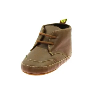 First Steps Baby Boys Chukka Lace Up Desert Ankle Boots Soft Sole Crib Shoes Chestnut Brown Size 4