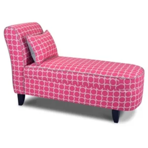 Totally Tween Chaise Lounge - Linked Candy Pink with Pebbles Accents