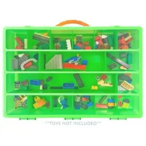 Building Bricks Case, Toy Storage Carrying Box. Figures Playset Organizer. Accessories For Kids by LMB