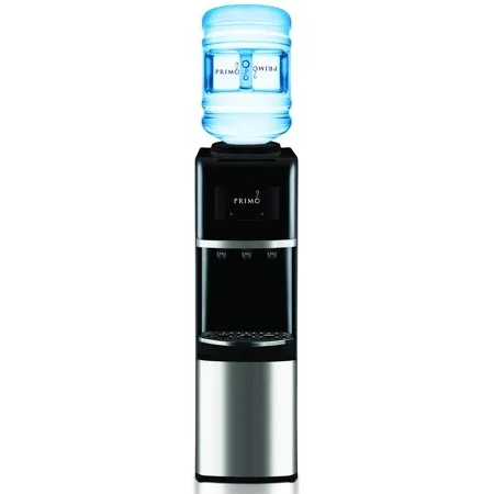 Primo Top-Load Water Dispenser, Stainless Steel/Black Primo Top-Load Water Dispenser, Stainless Steel/Black
