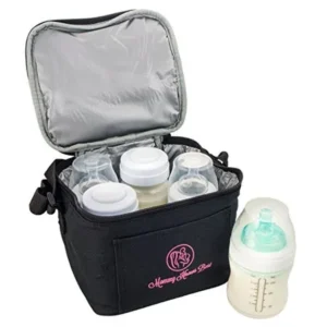 Breast Milk Baby Bottle Cooler Bag For Insulated Breastmilk Storage w/ Air Tight Design to Lock in the Cold & Preserve Important Nutrients for Your Baby
