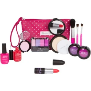 PixieCrush "Me" Pretend Play Makeup Kit. Designer Girls Set - Designer Girls Polka Dot Pattern â€¦