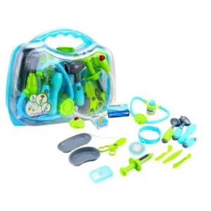 Durable Kids Medical Doctor Kit 17 Pcs Tool Set Pretend Play Toy Set in Handy Carry Along Tool Box