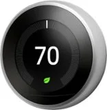 Google - Nest Learning Smart Wifi Thermostat - Stainless Steel