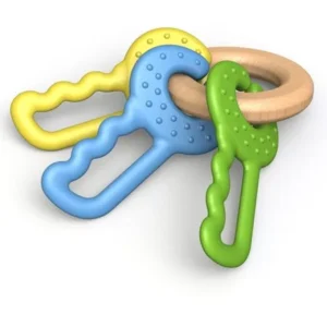 BeginAgain Green Keys Clutching Toy, Set of 3
