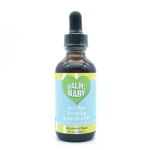 BALM! Baby * Bye-Bye Teething Hello SLEEP! * Natural Teething Tincture | 2oz GLASS Bottle | Made in USA (Sweet Glycerin)