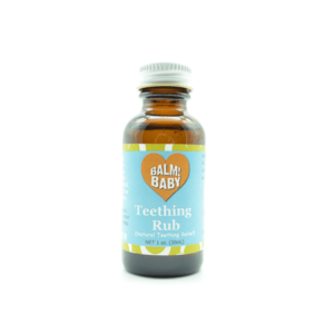 BALM! Baby Teething RUB! Natural Teething Relief â€¢ Safe | Vegan | Cruelty Free â€¢ 1 oz Glass * Leach Free * Bottle - Made in USA