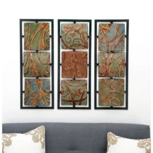 EC World Imports Casa Cortes Sienna Vines Metal Art Wall Decor