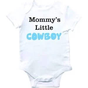 Baby Clothes mommy's little cowboy Bodysuit One-Piece Shirt Romper Creeper Outfit Novelty Romper Boutique Graphic With Sayings BOY Shortsleeve bab 246 0-3 Months