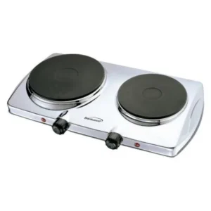 Brentwood TS-372 1440w Electric Double Hot Plate, Silver