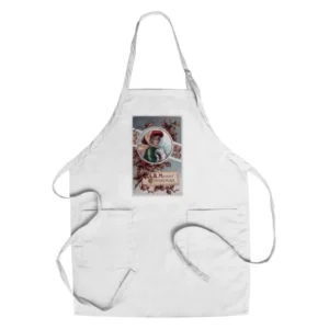 A Merry Christmas - Kid in Winter Apparel (Cotton/Polyester Chef's Apron)