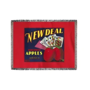 New Deal Apple Label (60x80 Woven Chenille Yarn Blanket)