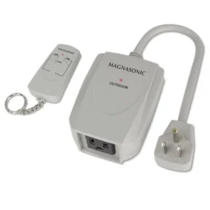 Magnasonic WRC101 Wireless Remote Control Home Automation Power Outlet Outdoor On/Off Switch with 100 Feet Range