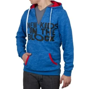 New Kids On The Block - Blue V-Neck Fashion Hoodie - Small