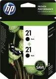 HP - 21 Twinpack Standard Capacity - Black Ink Cartridges - Black