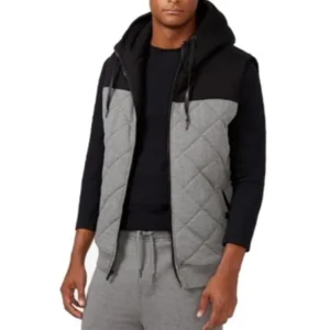 Sean John NEW Gray Mens Size Big 3X Colorblock Quilted Vest Jacket