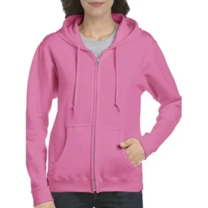 Gildan Women's Athleisure Heavy Blend Full Zip Hooded Sweatshirt