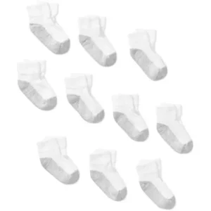 Garanimals Newborn Baby Ankle Socks, 10-Pack