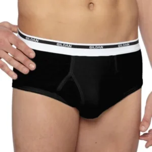 Big Mens Black and Grey Assorted Brief Underwear 3 Pack, 2XL