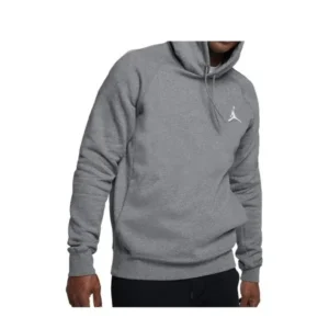 Nike Mens Jordan Flight Pull Over Hooded Sweatshirt Carbon Heather/White NK823066-091 Size 2X-Large