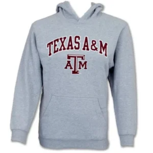 Texas A Aggies Hoodie Youth Kids Gray Tackle Twill S (6-8)