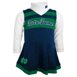 Notre Dame Fighting Irish Toddler Girls Cheer Jumper Dress Set w/ Turtleneck