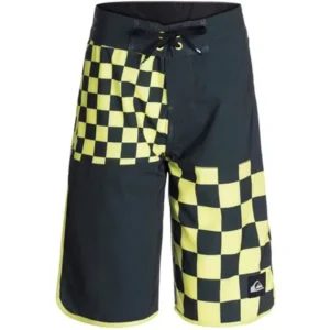 Quiksilver Boys Quad Checkered Swim Bottom Board Shorts