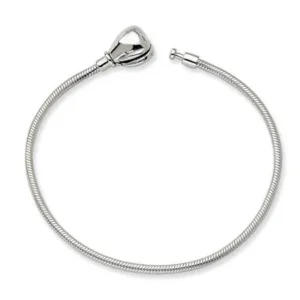 Sterling Silver 15cm Reflections Kids Hinged Clasp Bracelet (Weight: 5.21 Grams, Length: 6 Inches)