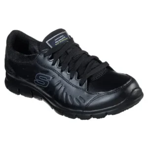 Skechers Work Women's Eldred Slip Resistant Leather Soft Top Shoes