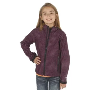 Girls Navy/Fuscia Print Jacket