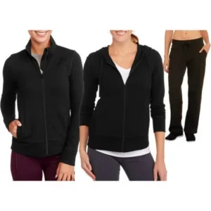 Athletic Works Womens French Terry Mix N Match Jacket and Pant Set