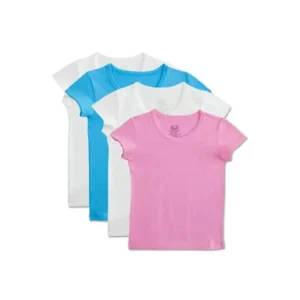 Assorted Cotton T-Shirts, 4 Pack (Toddler Girl)