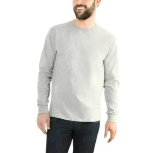 Fruit of the Loom Men's and Big Men's Platinum EverSoft Long Sleeve T-Shirt, Up To Size 4X