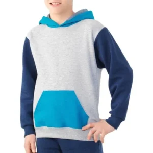 Fruit of the Loom Boys' Explorer Fleece Super Soft Pullover Hoodie with Contrast Sleeves