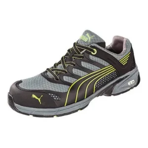 Puma Safety Shoes Men's,Gray/Green Athletic Style Work Shoes,12