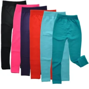 Girls' Fleece-Lined Leggings (6-Pack)