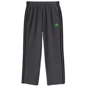 Adidas Performance Youth Boys Tech Fleece-Lined Pull-on Track Pant (X-Large (18), Med. Grey / Lime Green)