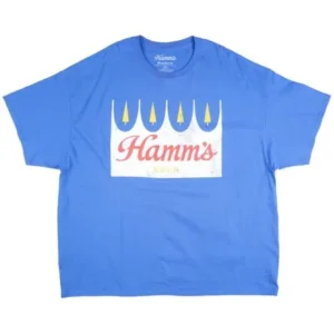 Hamms Beer Big and Tall T-Shirt Alcohol American Brew Vintage Tee Top Royal Mens