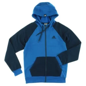 Adidas Mens Everyday Full Zip Hoodie Blue