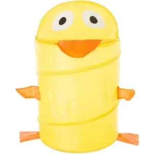 Kids Duck Pop-Up Laundry Hamper, Collapsible Toy Storage By Everyday Home