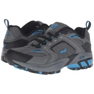 Avia A6028M Mens Grey Black Blue Athletic Sneaker Hiker Shoes