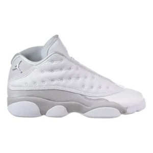 Air Jordan 13 Retro Low Big Kids Shoe White/Metallic Silver 310811-100