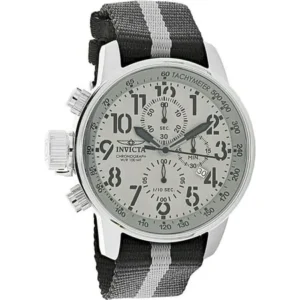 22846 Men's 'I-Force' Quartz Stainless Steel and Nylon Casual Watch